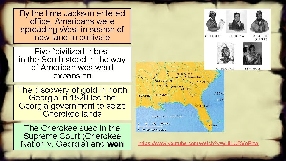 By the time Jackson entered office, Americans were spreading West in search of new