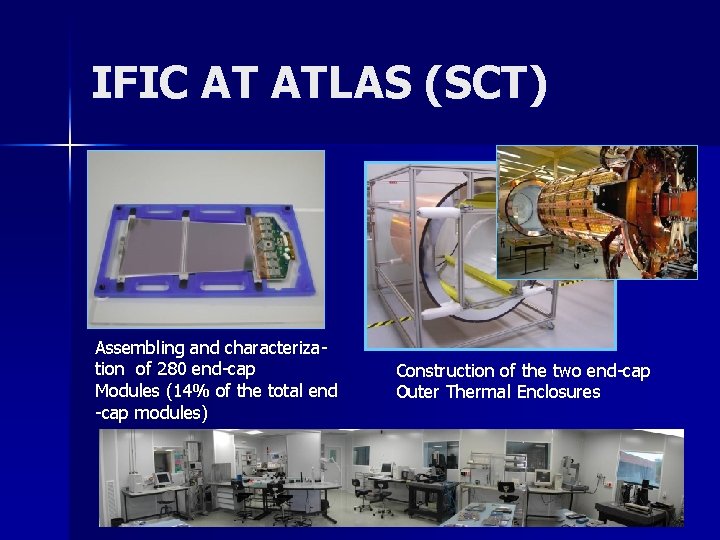 IFIC AT ATLAS (SCT) Assembling and characterization of 280 end-cap Modules (14% of the