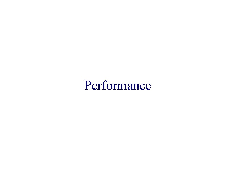 Performance 