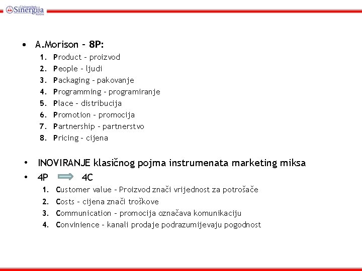  • A. Morison – 8 P: 1. 2. 3. 4. 5. 6. 7.