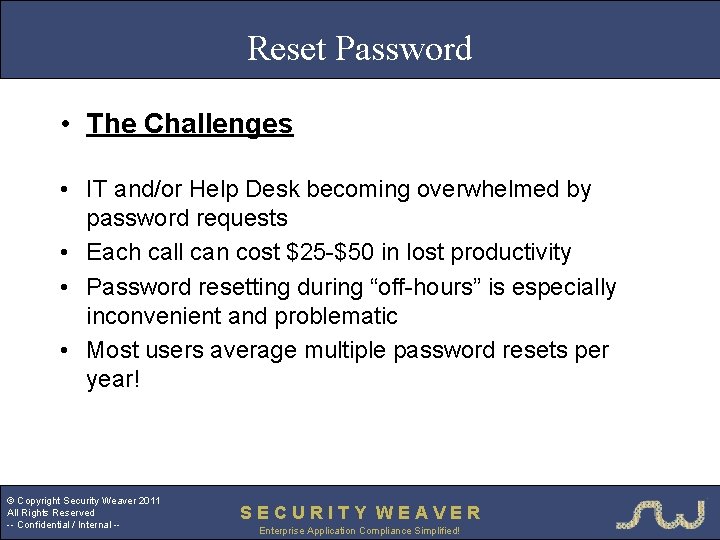Security Weaver RiskCompliance Solutions for SAP Segregation of
