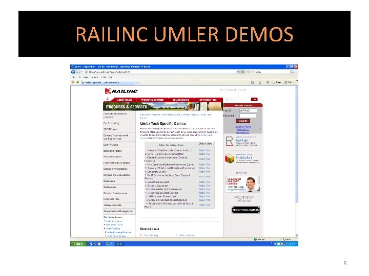 RAILINC UMLER DEMOS 8 RAILINC UMLER DEMOS 8