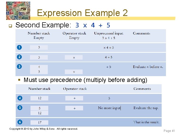 Expression Example 2 q Second Example: 3 x 4 + 5 § Must use Expression Example 2 q Second Example: 3 x 4 + 5 § Must use
