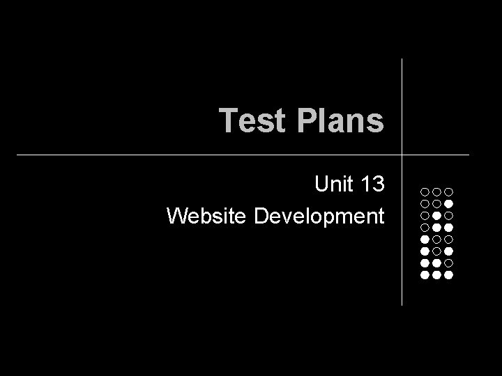 Test Plans Unit 13 Website Development 