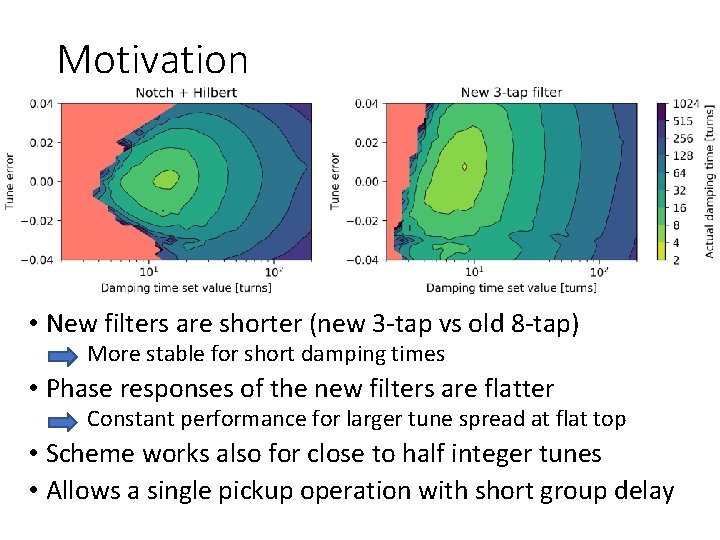 Motivation • New filters are shorter (new 3 -tap vs old 8 -tap) More