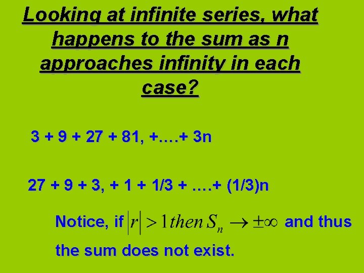 9 3 Geometric Sequences Series Geometric Sequence The