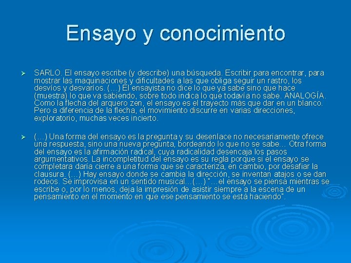 EL ENSAYO EL ENSAYO COMO GNERO El ensayo