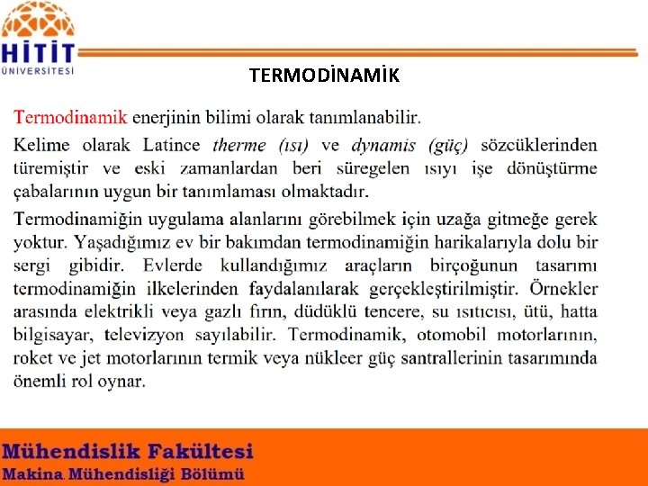 TERMODİNAMİK 