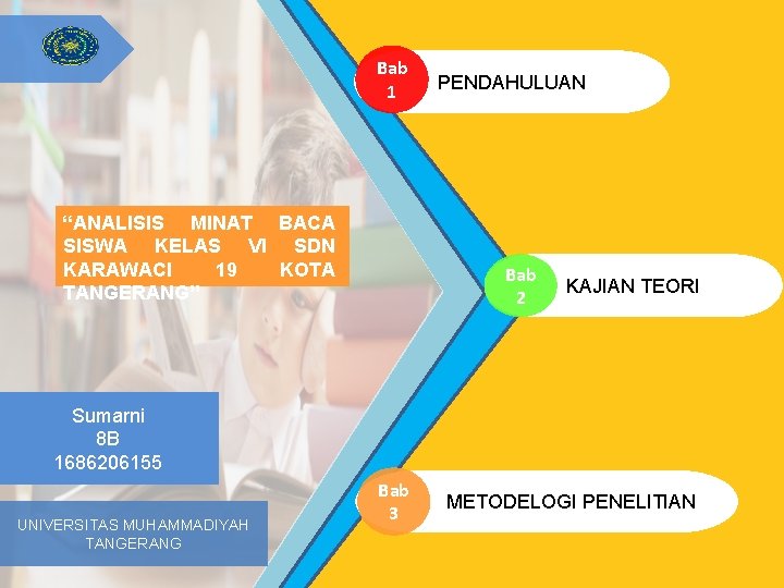 Bab 1 “ANALISIS MINAT BACA SISWA KELAS VI SDN KARAWACI 19 KOTA TANGERANG” PENDAHULUAN