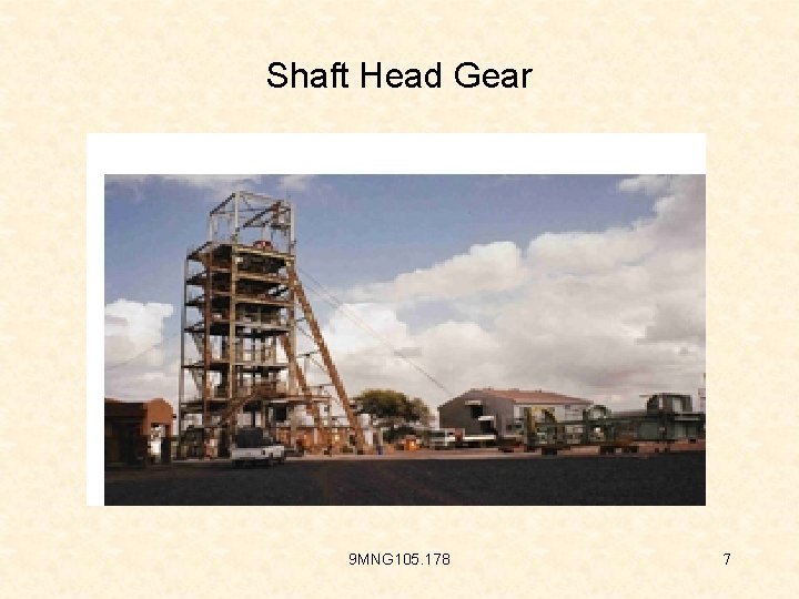 Shaft Head Gear 9 MNG 105. 178 7 