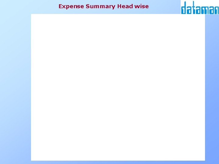 Expense Summary Head wise 