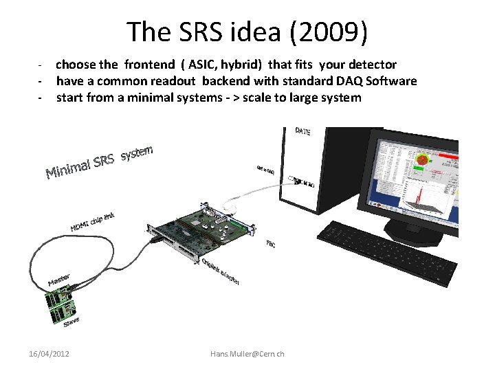 The SRS idea (2009) - choose the frontend ( ASIC, hybrid) that fits your