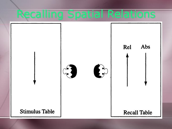 Recalling Spatial Relations 