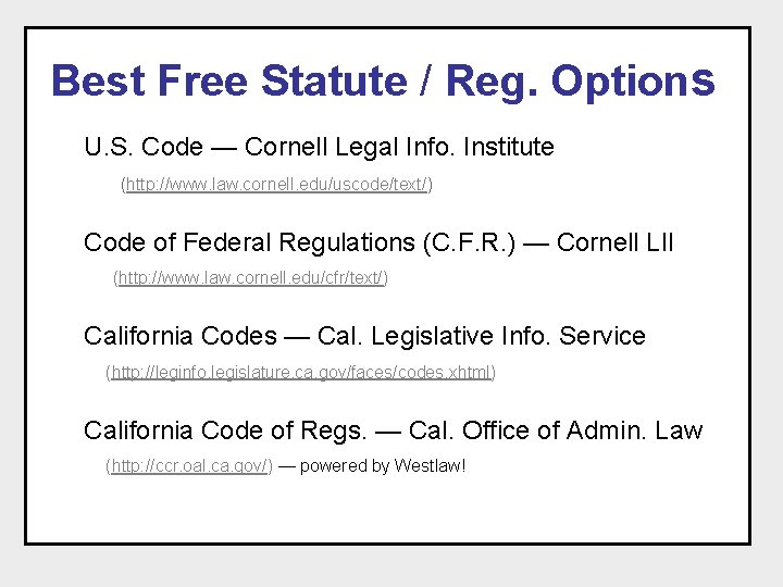  Best Free Statute / Reg. Options U. S. Code — Cornell Legal Info.