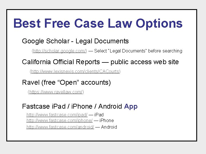  Best Free Case Law Options Google Scholar - Legal Documents (http: //scholar. google.