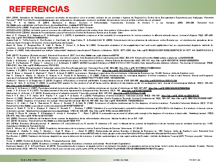 REFERENCIAS • • • • • • • • • • ABG. (2016). Ganaderos