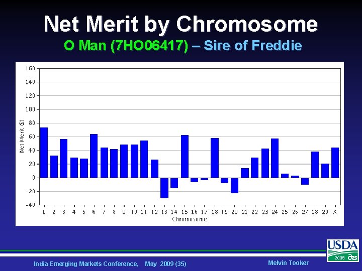 Net Merit by Chromosome O Man (7 HO 06417) – Sire of Freddie India