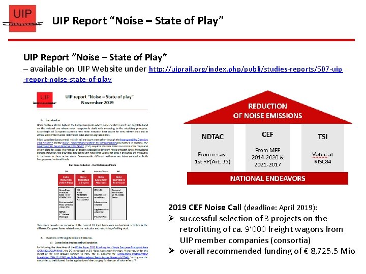 UIP Report “Noise – State of Play” – available on UIP Website under http: