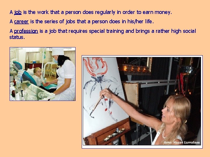 A job is the work that a person does regularly in order to earn