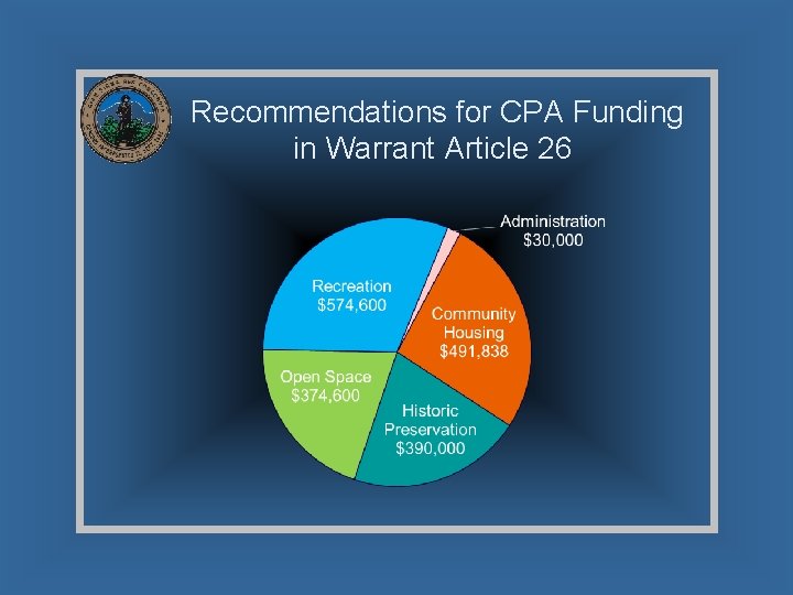 Recommendations for CPA Funding in Warrant Article 26 