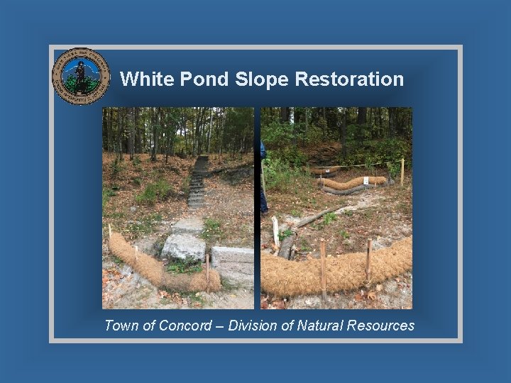 White Pond Slope Restoration Town of Concord – Division of Natural Resources 