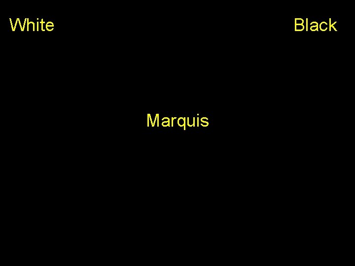 White Black Marquis 