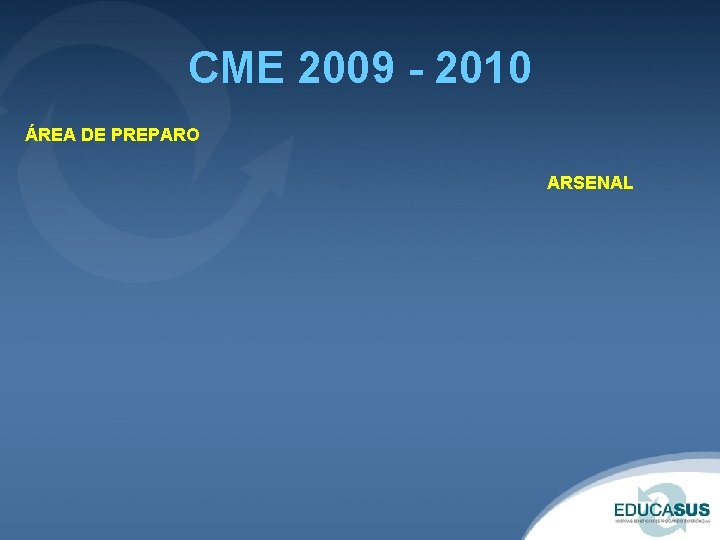 CME 2009 - 2010 ÁREA DE PREPARO ARSENAL 