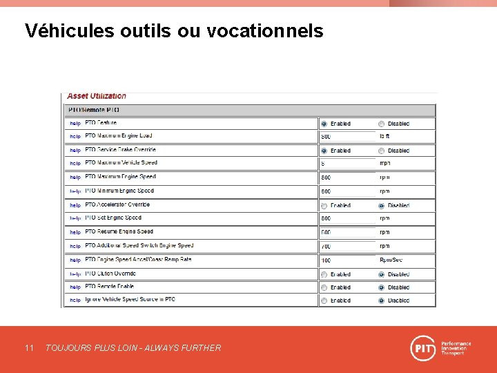 Véhicules outils ou vocationnels 11 TOUJOURS PLUS LOIN - ALWAYS FURTHER 