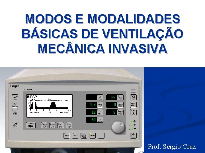 MODOS E MODALIDADES BÁSICAS DE VENTILAÇÃO MEC NICA INVASIVA Prof. Sérgio Cruz 