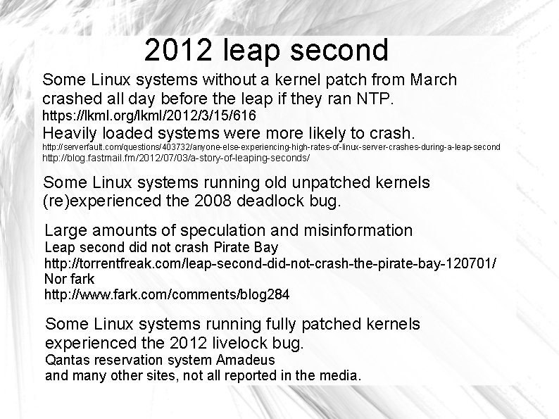 Schaltsekunde Linux-Kernel-Absturz