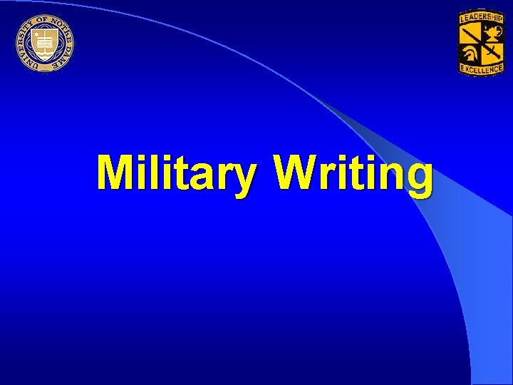 Military Writing 