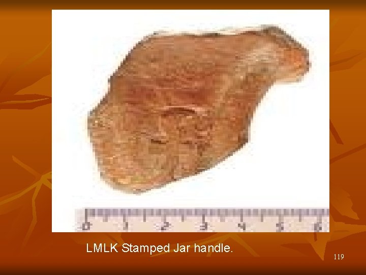 LMLK Stamped Jar handle. 119 