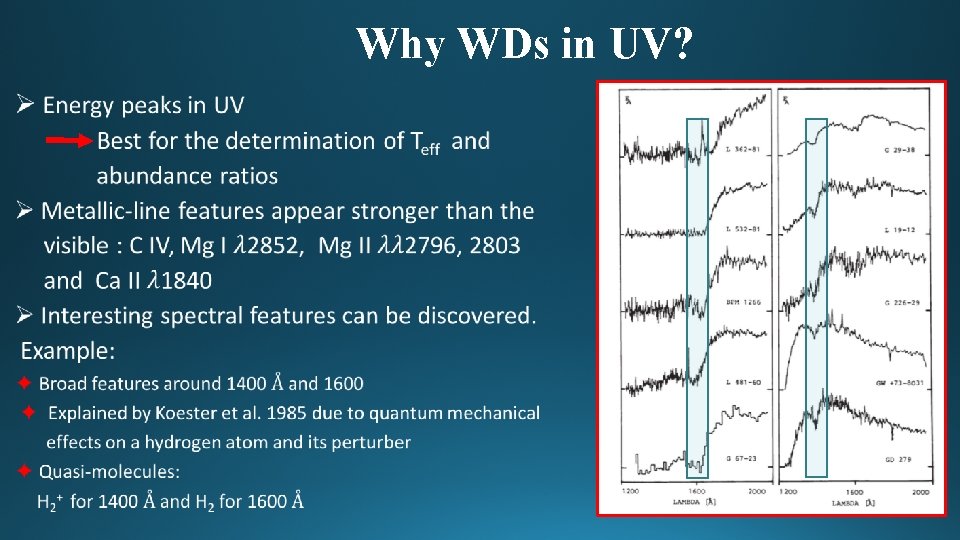 Why WDs in UV? • 