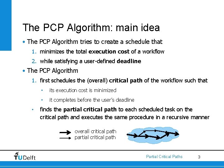 The PCP Algorithm: main idea • The PCP Algorithm tries to create a schedule