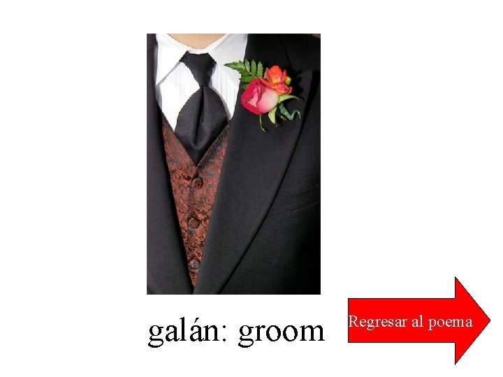 galán: groom Regresar al poema 