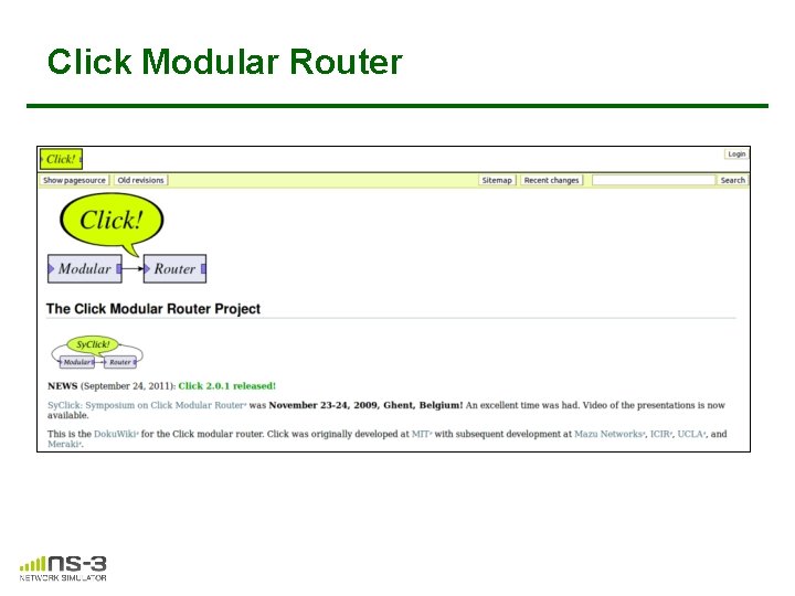 Click Modular Router Click Modular Router