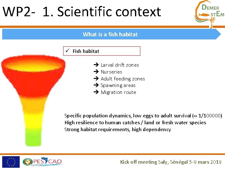 WP 2 - 1. Scientific context What is a fish habitat ü Fish habitat WP 2 - 1. Scientific context What is a fish habitat ü Fish habitat