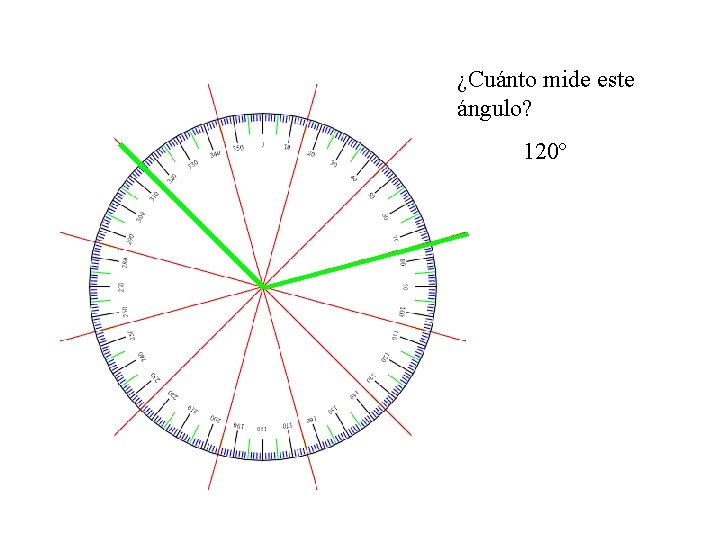 ¿Cuánto mide este ángulo? 120º ¿Cuánto mide este ángulo? 120º