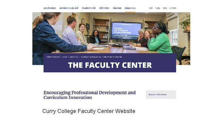 Curry College Faculty Center Website Curry College Faculty Center Website
