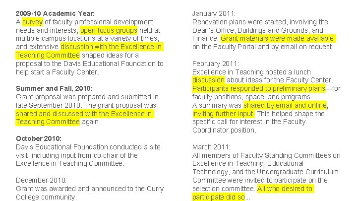2009 -10 Academic Year: A survey of faculty professional development needs and interests, open 2009 -10 Academic Year: A survey of faculty professional development needs and interests, open