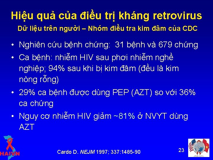 Hiệu quả của điều trị kháng retrovirus Dữ liệu trên người – Nhóm điều