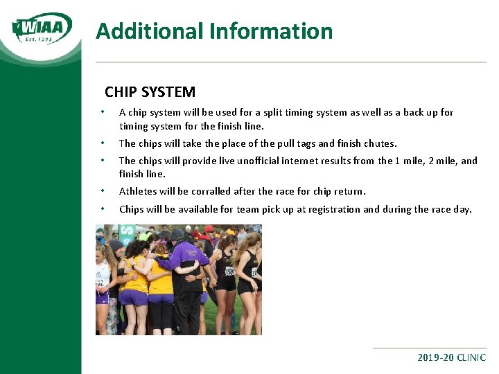Additional Information CHIP SYSTEM • A chip system will be used for a split