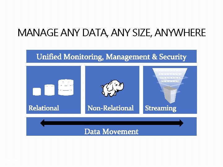 MANAGE ANY DATA, ANY SIZE, ANYWHERE 01010101010 010101010 