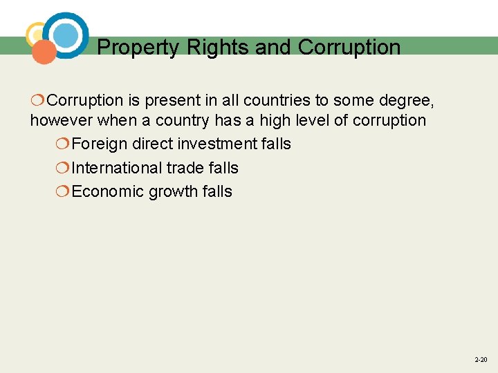 Property Rights and Corruption ¦Corruption is present in all countries to some degree, however