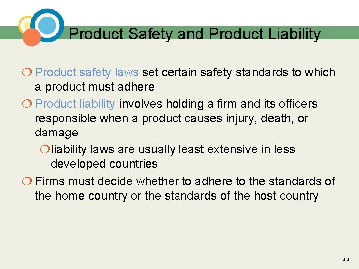 Product Safety and Product Liability ¦ Product safety laws set certain safety standards to