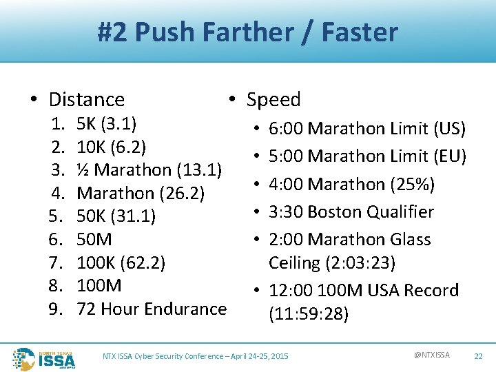 #2 Push Farther / Faster • Distance 1. 2. 3. 4. 5. 6. 7.