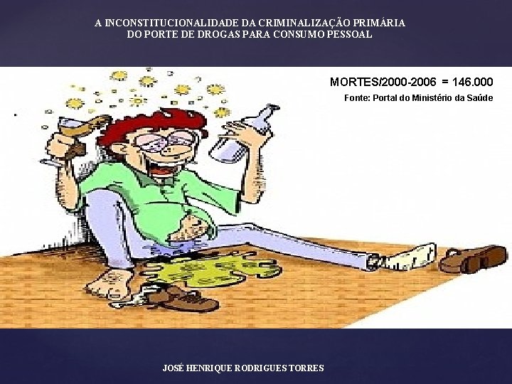A INCONSTITUCIONALIDADE DA CRIMINALIZAÇÃO PRIMÁRIA DO PORTE DE DROGAS PARA CONSUMO PESSOAL MORTES/2000 -2006