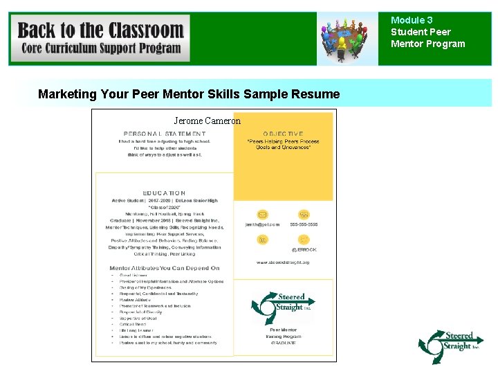 Module 3 Student Peer Mentor Program Marketing Your Peer Mentor Skills Sample Resume Jerome Module 3 Student Peer Mentor Program Marketing Your Peer Mentor Skills Sample Resume Jerome