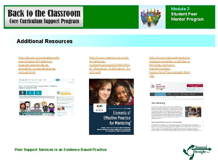 Module 3 Student Peer Mentor Program Additional Resources http: //study. com/academy/le sson/types-of-listeningpseudo-appreciativeempathic-comprehensivecritical. html http: Module 3 Student Peer Mentor Program Additional Resources http: //study. com/academy/le sson/types-of-listeningpseudo-appreciativeempathic-comprehensivecritical. html http: