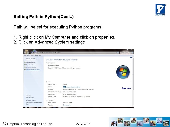 Setting Path in Python(Cont. . ) Path will be set for executing Python programs.